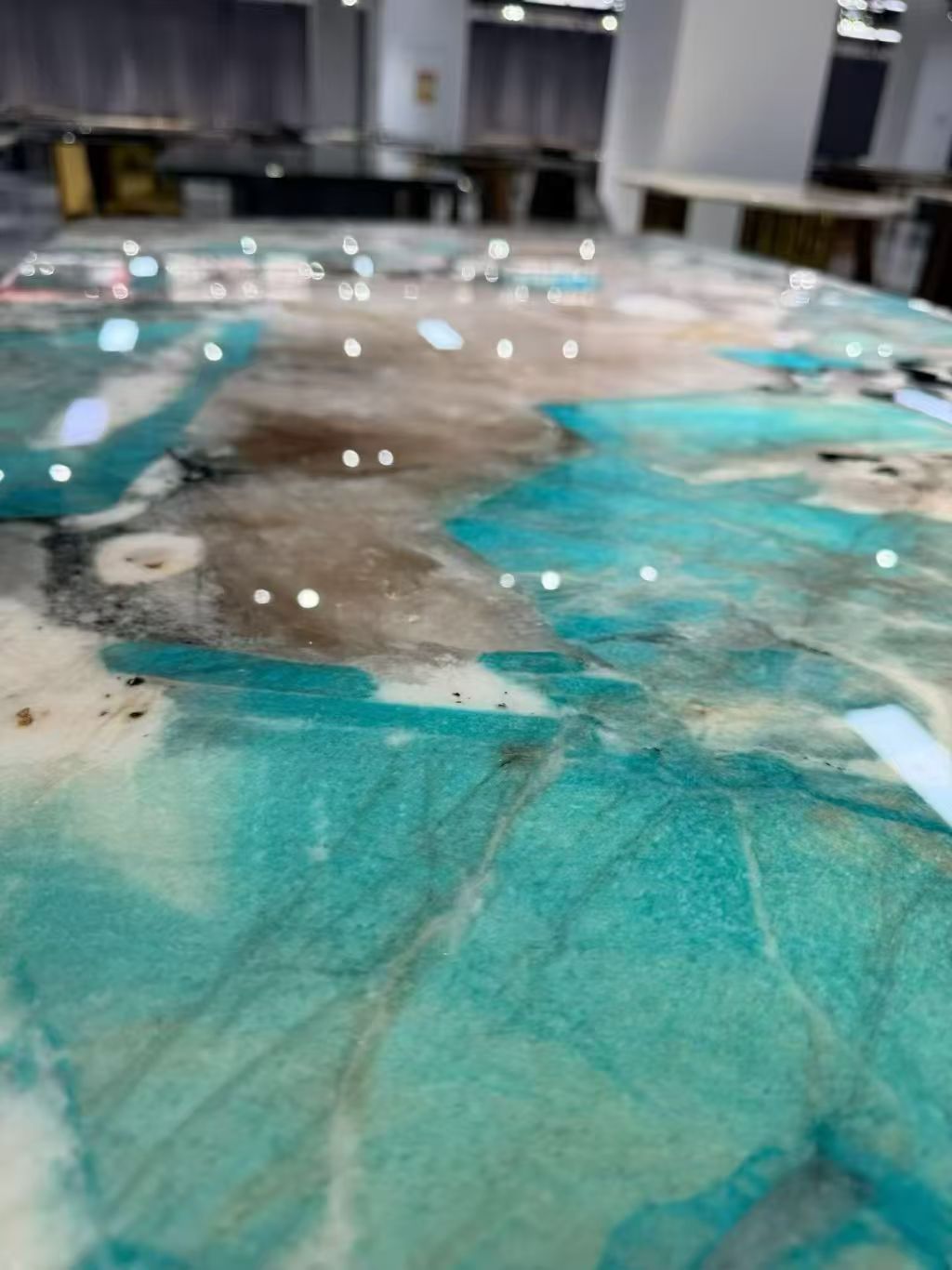 Amazon Green Natural Luxury Stone Dining Table - 图片 4