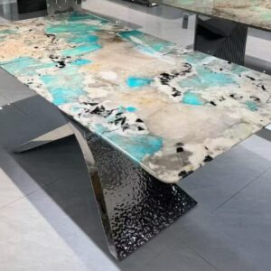 Amazon Green Natural Luxury Stone Dining Table