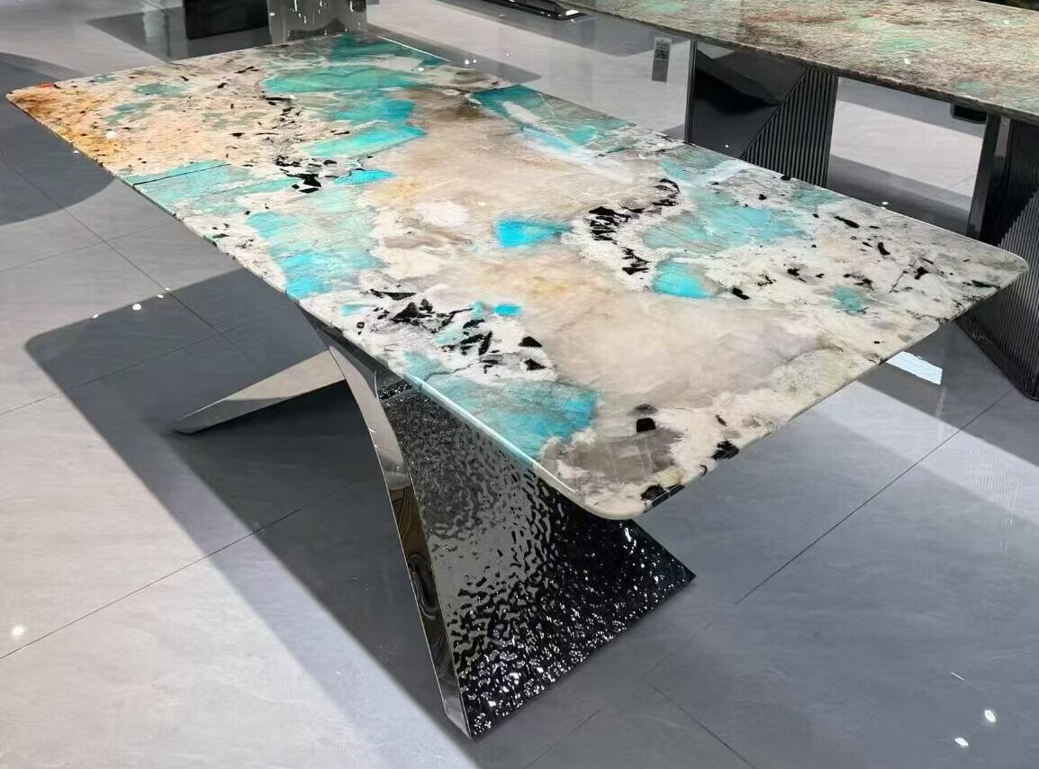 Amazon Green Natural Luxury Stone Dining Table